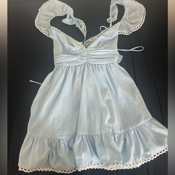 LUCY IN THE SKY BLUE BABYDOLL DRESS - Picture 3 of 7